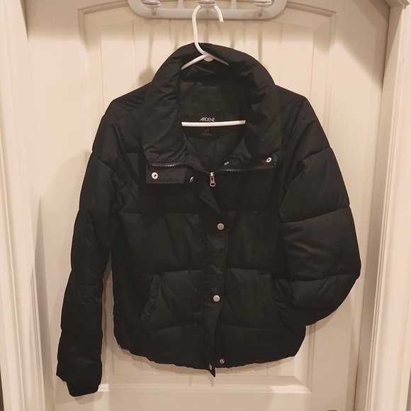 Black puff jacket - light weight Small - Picture 1 of 6